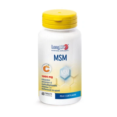 LONGLIFE MSM 1000 MG CON VITAMINA C 60 TAVOLETTE METILSULFONILMETANO PHOENIX