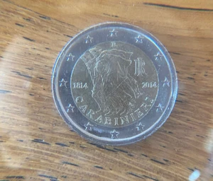 Moneta da 2 euro rara commemorativa dell’Arma dei Carabinieri 1814-2014 - Foto 1 di 2