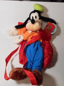 MOCHILA DE FELPA DISNEY GOOFY VINTAGE MOCHILA NIÑO AÑOS 90 nueva con etiqueta Mickey Stuff - Imagen 1 de 18