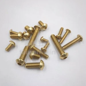 M5 M6 Brass Hex Socket Screw Allen Half Round head Bolts 8-30mm Length Screws - Picture 1 of 8
