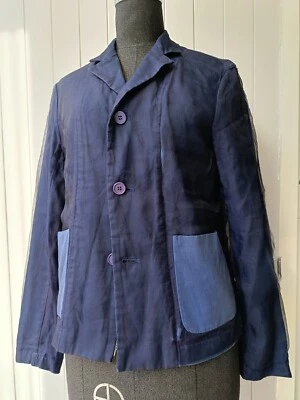 Comme des garcons Tricot Японии AD1999 90-х винтажный темно-синий блейзер пальто - Изображение 1 из 4