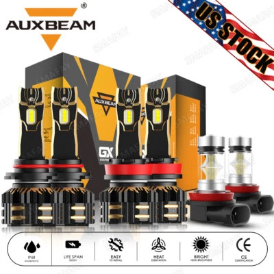 For Subaru WRX 2015-2023 CANBUS 6000K LED Headlight Hi-Lo Beam + Fog Bulbs 6PCS - Image 1 of 4