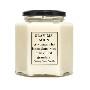 Gift For Gran/Nana, Candle, Scented Candle, Glam-ma, Candles, Glamorous Grandma - Picture 1 of 7