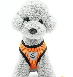 Orange Mesh Padded Soft Puppy Pet Dog Harness Breathable Comfortable S M L - Picture 1 of 3