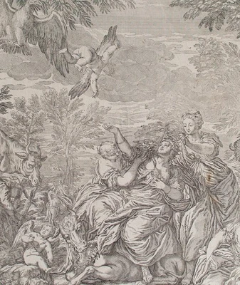 Raub Europa Zeus Opera Selectiora Valentin Lefebvre Kupferstich Original 1682 - Bild 1 von 4
