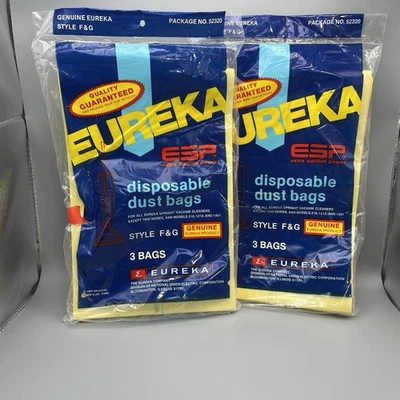 Bolsas para aspiradoras Eureka tipo F & G #52320 potencia de succión extra genuinas 6 bolsas Foto 1 de 4