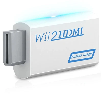 HERFAIR Wii to HDMI Adapter Converter 1080P HDMI Output Wii Connector with 3.5Mm Audio