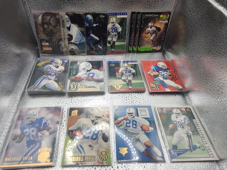 ALL Marshall Faulk Rookie 69 Card Lot Colts Jersey HOF - Read for Details - Image 1 of 4