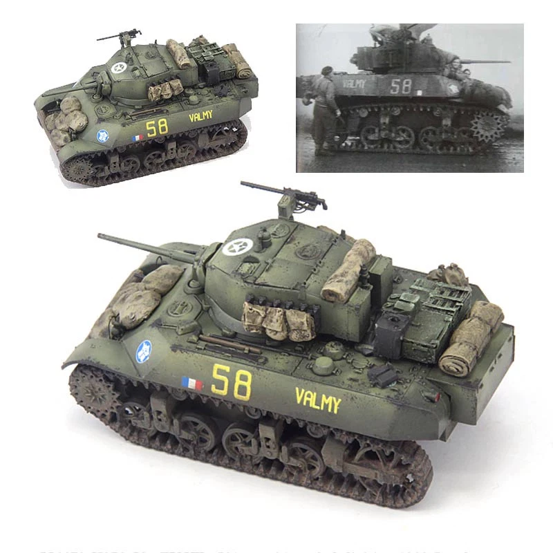 S-Model 1/72 Free French 501st Tank Regiment M3A3 Tank Valmy Finished Model - Image 1 of 4