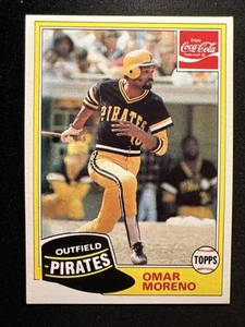 1981 Topps: MLB-Coca-Cola #7 Omar Moreno/Piratas/DE ⚾🐷⚾ - Imagen 1 de 2