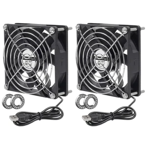 2er-Pack 9225 5V USB 92 mm (92 mm x 92 mm x 25 mm) 5V USB-Doppelkugellager mit L - Bild 1 von 7
