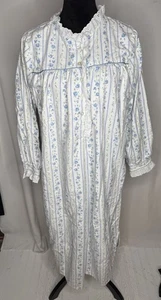 Vestido High Sierra Vintage Talla Larga Mediana Franela Floral - Imagen 1 de 9