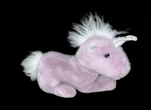 Rare 1990 Dakin Soft Classics Purple White Unicorn Stuffed Plush Animal Toy - Picture 1 of 6