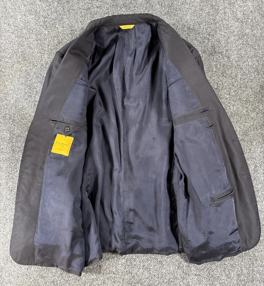 Blazer Hickey Freeman New York Traveler azul real abrigo deportivo de lana adornada 48 R Foto 1 de 4