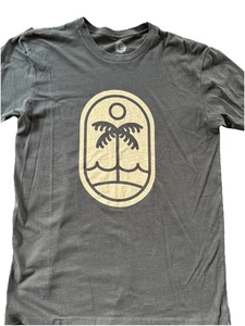 WOHVEN Black T-Shirt Men’s 2022 Palm Tree Shane Harris - Size L TLC - Picture 1 of 7