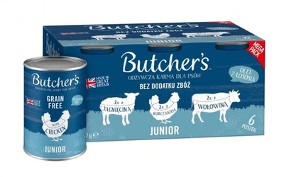 Butcher's Original Junior Megapack Mix Aromen Stücke in Gelee Hundefutter 6 - Bild 1 von 3