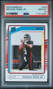 2024 Panini Donruss #308 Michael Penix Jr. Rookie Card PSA 10 - Picture 1 of 2