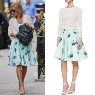 Alice + Olivia Earla Skirt NWT Size 2 Parrots in Paradise Kelly Ripa Blackish - Image 1 of 4