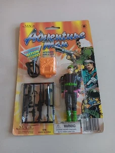 Adventure Man By Magic Toys On Card Rare Action Figure GI Joe Knock Off 1980's - Picture 1 of 6