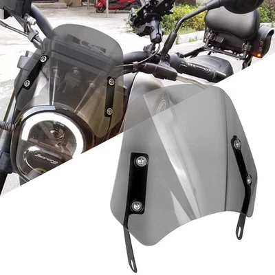 Carenagem redonda para pára-brisa de motocicleta 5-7"" farol para Yamaha Suzuki - Imagem 1 de 4