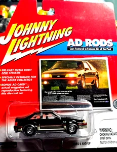 MOC Johnny Lightning Ad Rods 1988 Ford Mustang 5.0 Black on Black - Picture 1 of 4