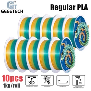 10 kg dégradé couleur arc-en-ciel régulier PLA Geeetech PLA filament 1,75 mm 1 kg/bobine - Photo 1/9