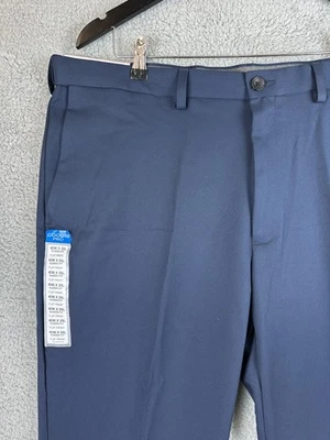 Pantalones Haggar Para Hombres 40x29 Azul Marino Geniales 18 Pro Calce Clásico Elastizados Frente Plano Nuevos Foto 1 de 4