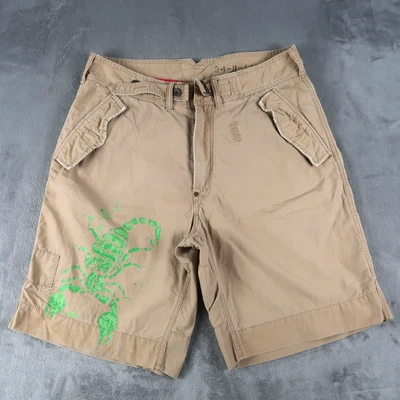 Pantalones Cortos de Carga Vintage Polo Ralph Lauren Estampado Escorpión Talla 34 Cinturón Militar Foto 1 de 4