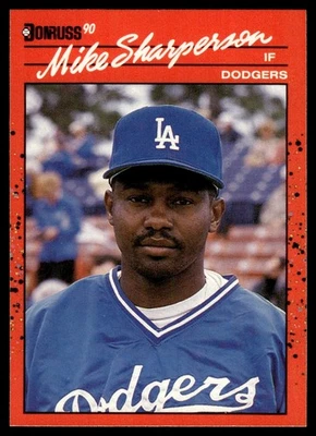 1990 Donruss Mike Sharperson Los Angeles Dodgers #603 - Image 1 of 2