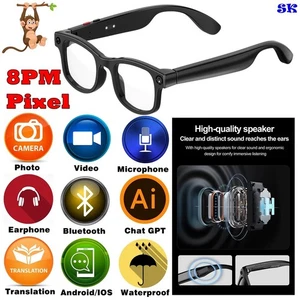 1Psc Nuevas Gafas Inteligentes Inteligentes AI Bluetooth Llamadas Gafas Grabación Videos Auriculares - Imagen 1 de 19