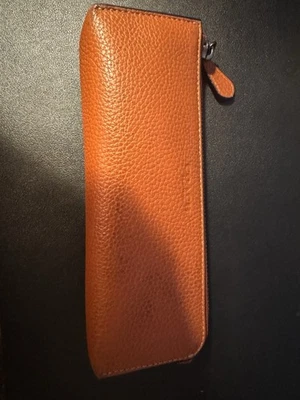 Coach Leather Pouch/pencil Case. - Image 1 of 3