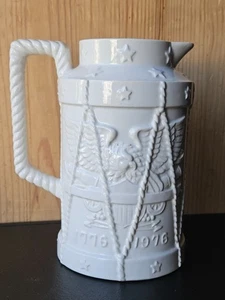 JARRA CERÁMICA RECUERDO INDEPENDENCIA AMERICANA BICENTENARIO 1776-1976. - Imagen 1 de 7