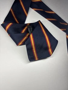 Vintage Brooks Brothers Makers Blue Striped Necktie 58” Men’s 100% Silk - Picture 1 of 6