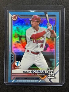 Bowman 2021 primera edición Nolan Gorman lámina azul cielo BFE-90 - Imagen 1 de 2
