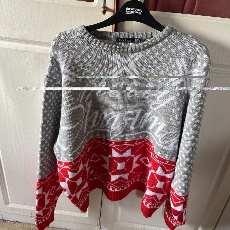 Boohoo size 20 woman’s Long sleeve Christmas jumper  - Image 1 of 4