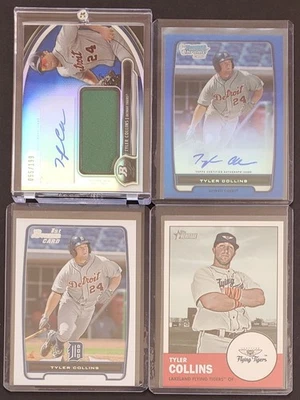 Tyler Collins 2 Autos Lot of 4 Detroit Tigers - Image 1 of 4