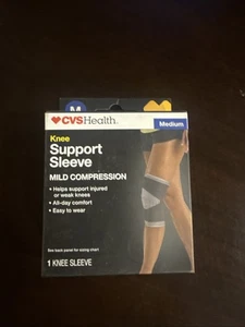 CVS Health Knee Support Sleeve Mild Compression GRAY SIZE MEDIUM - Picture 1 of 6