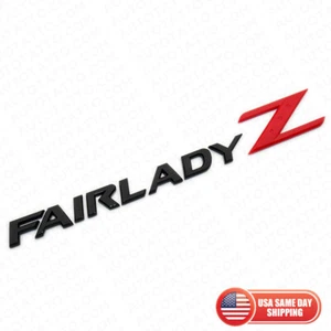 For Nissan Fairlady Z Rear Bumper Trunk Letter Emblem Badge Sport Black & Red - Picture 1 of 7