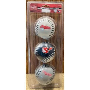 Cleveland Indians CHIEF WAHOO SOFT BALLS New in PKG 2009 Set of 3 - Picture 1 of 4