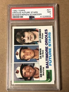 1982 Topps Future Stars Bobby Bonner Cal Ripken Jr #21 PSA 7 Rookie RC HOF - Picture 1 of 5