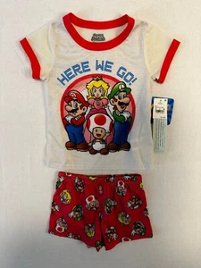 Super Mario Girls Pajama top Short sleeve & Shorts pull on 2pc Size XS - Picture 1 of 6