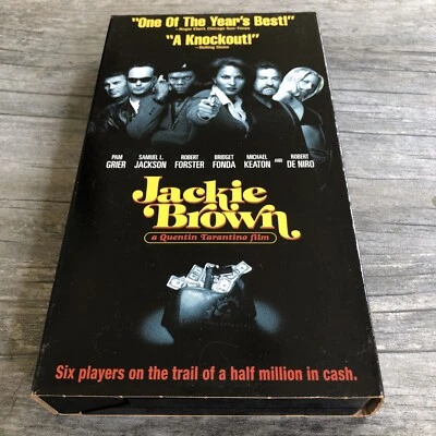 Vintage Jackie Brown VHS 1999 Quentin Tarantino Movie  - Image 1 of 4