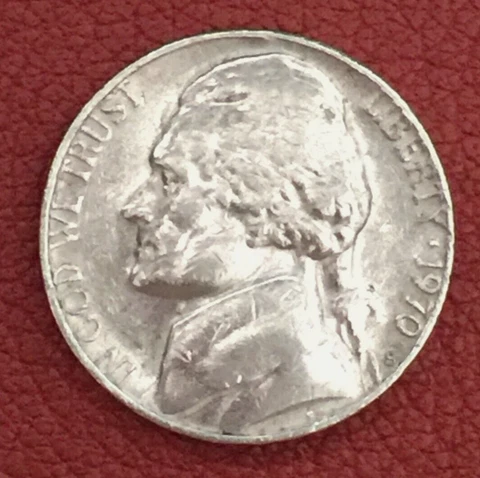 1970 S Jefferson Nickel - actual coin - free shipping Cover