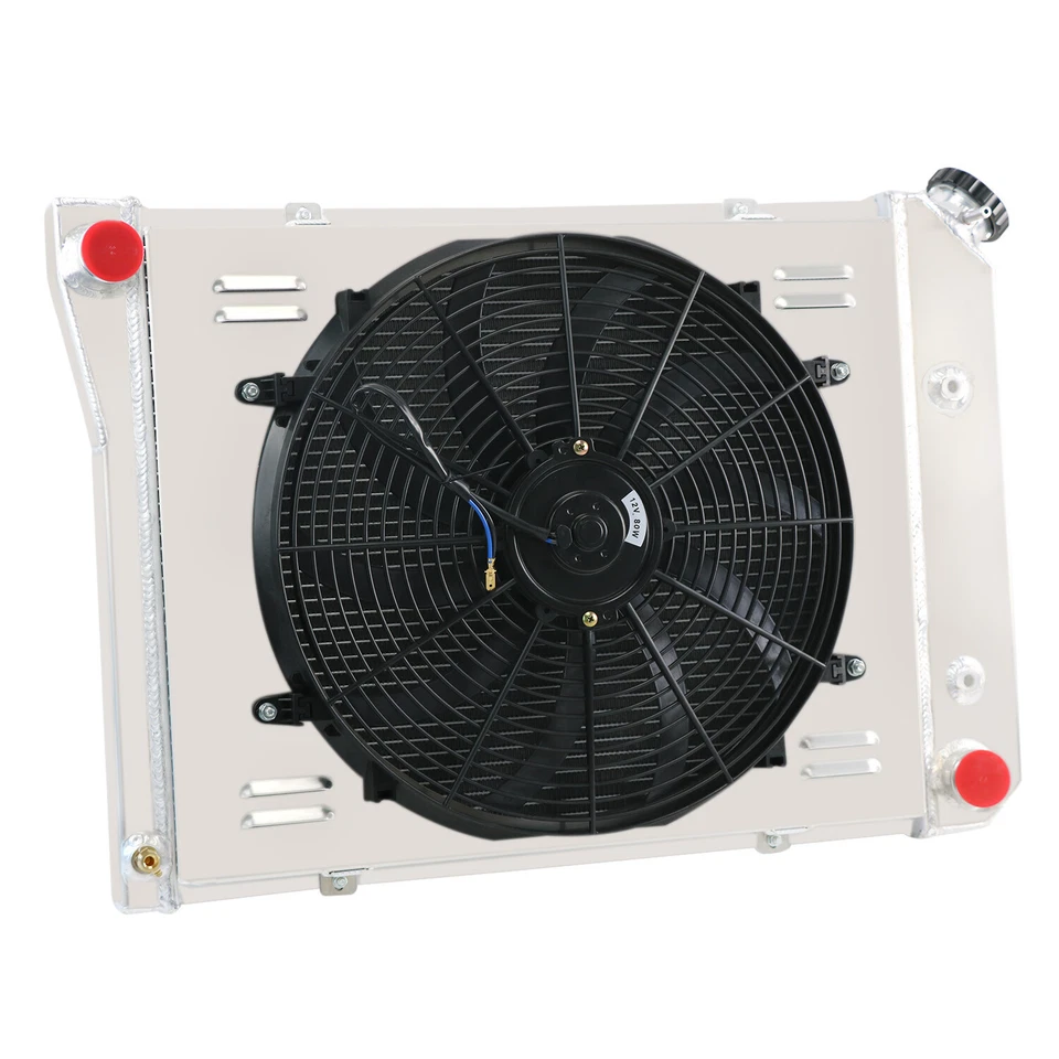 3 ROWS Aluminum Radiator Shroud Fan  For 1968~74 Chevy Nova 75~87 EL Camino ,Hot Foto 1 de 4