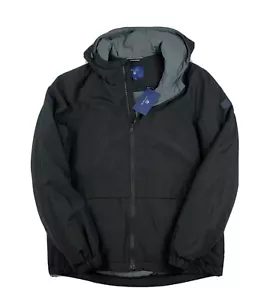 GANT "The Reflective Hood Jacket" Spellout Windbreaker In Black Size S NWT - Picture 1 of 7