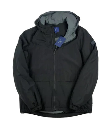 GANT "The Reflective Hood Jacket" Spellout Windbreaker In Black Size S NWT - Image 1 of 4