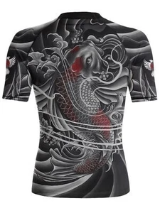 Protector contra erupciones Raven Fightwear para mujer Irezumi 2.0 manga corta BJJ MMA negro  - Imagen 1 de 3
