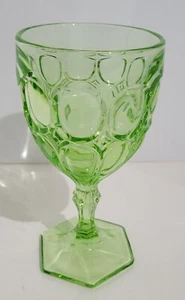 Vintage Fostoria MOONSTONE GREEN #2882 Heavy Pressed 6.5” (Set Of 2) - Picture 1 of 7