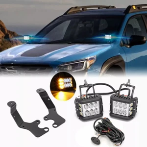 4'' 60W Amber Side Strobe Lights+Ditch Mounts+Wire For Subaru Forester 2019-2024 - Picture 1 of 9