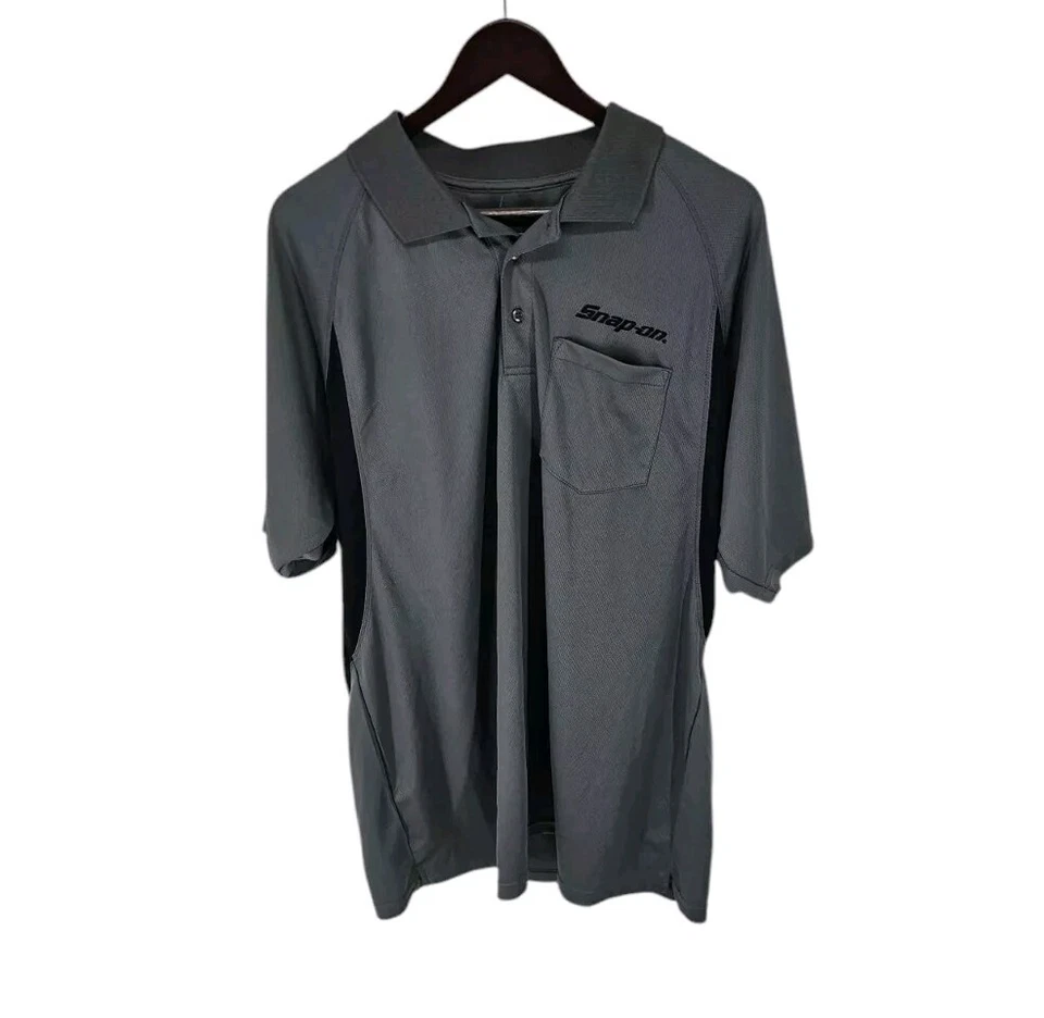 Camisa FSP Para Hombres 2XL Negra Gris Manga Corta Polo Sólida LOGOTIPO DE HERRAMIENTAS A PRESIÓN Foto 1 de 4